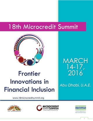 1
18th Microcredit Summit
 