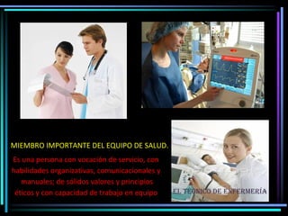 Técnico en Enfermería: Características Personales

 Cultivar los valores en el ámbito
  laboral y relaciones interpersona...