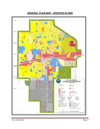 GENERAL PLAN MAP - UPDATED IN 2009
City of Hanford Page 4
 