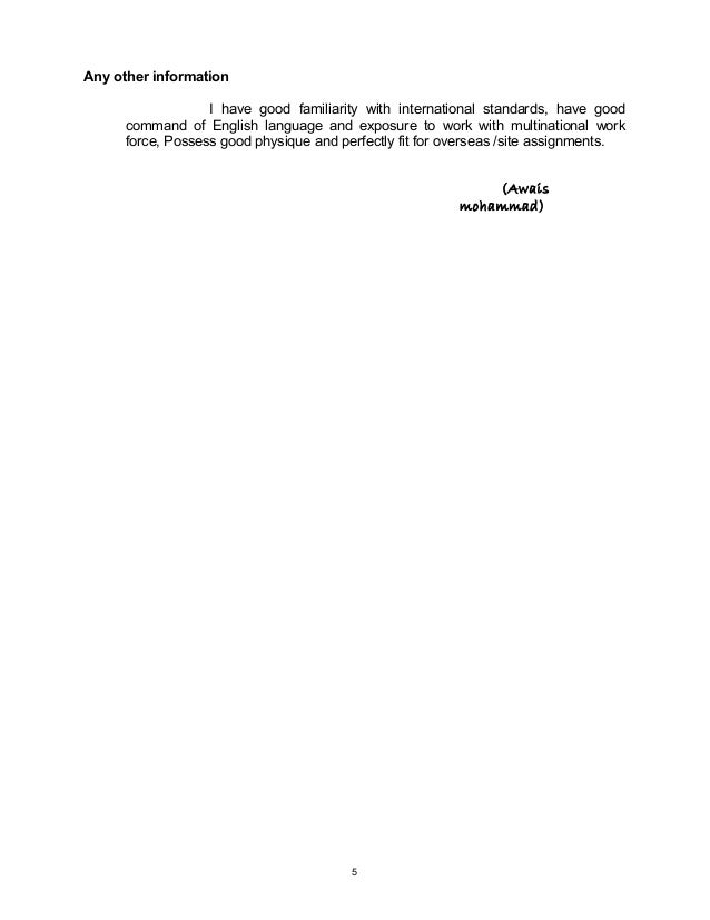 Awais Mohammad S Cv