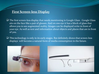 Screenless displayy presentaion on bacheler of computer application | PPT