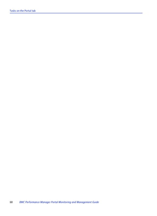 Tasks on the Portal tab




68      BMC Performance Manager Portal Monitoring and Management Guide
 