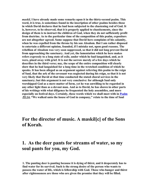 51822412 Psalm 42 commentary 51822412-psalm-42-commentary