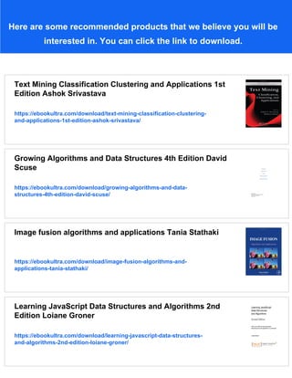 Data Clustering Algorithms and Applications First Edition Charu C ...