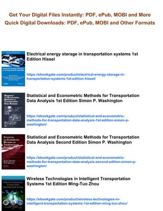 Securing Transportation Systems 1st Edition Simon Hakim | PDF