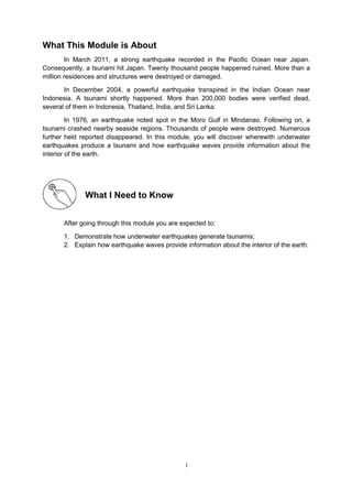 518728283 Sci8 Q2 Mod2 Earthquakes Tsunamis Earth S Interior Version 3 Pdf
