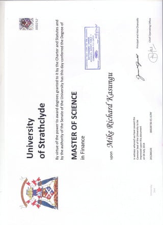 Msc Certificate