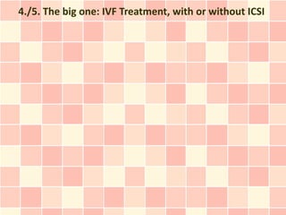 4./5. The big one: IVF Treatment, with or without ICSI
 