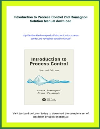 Introduction to Process Control 2nd Romagnoli Solution Manual | PDF