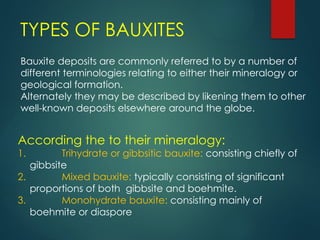 Bauxite Types 519318319-BAUXITE-DEPOSITS PRESENTATION cours | PPTX