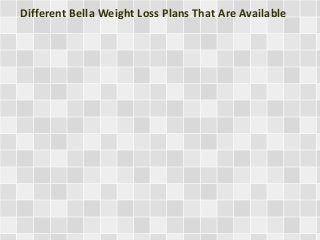 Different Bella Weight Loss Plans That Are Available
 