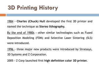 3D Printing - from mass production to Customized on demand production | PPT