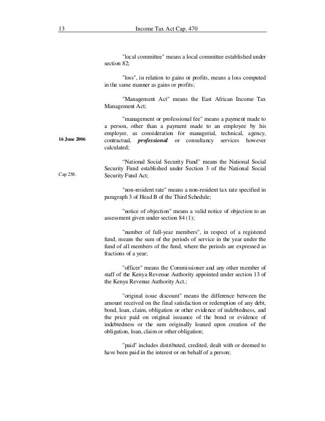 Tax Act Kenya