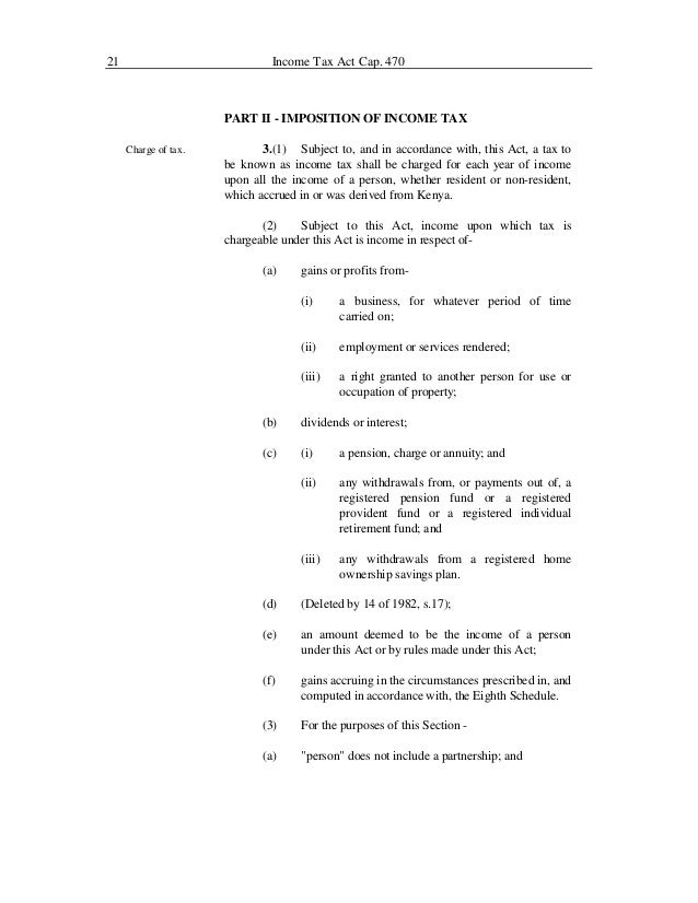Tax Act Kenya