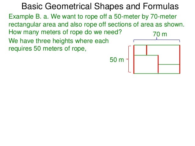 Basic Shapes Formulas