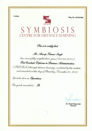 PG certificate