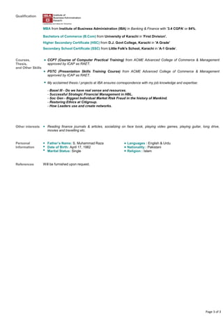 1. CV Behzad Raza (1) | PDF