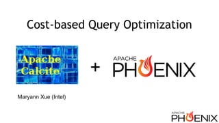 +
Cost-based Query Optimization
Maryann Xue (Intel)
 