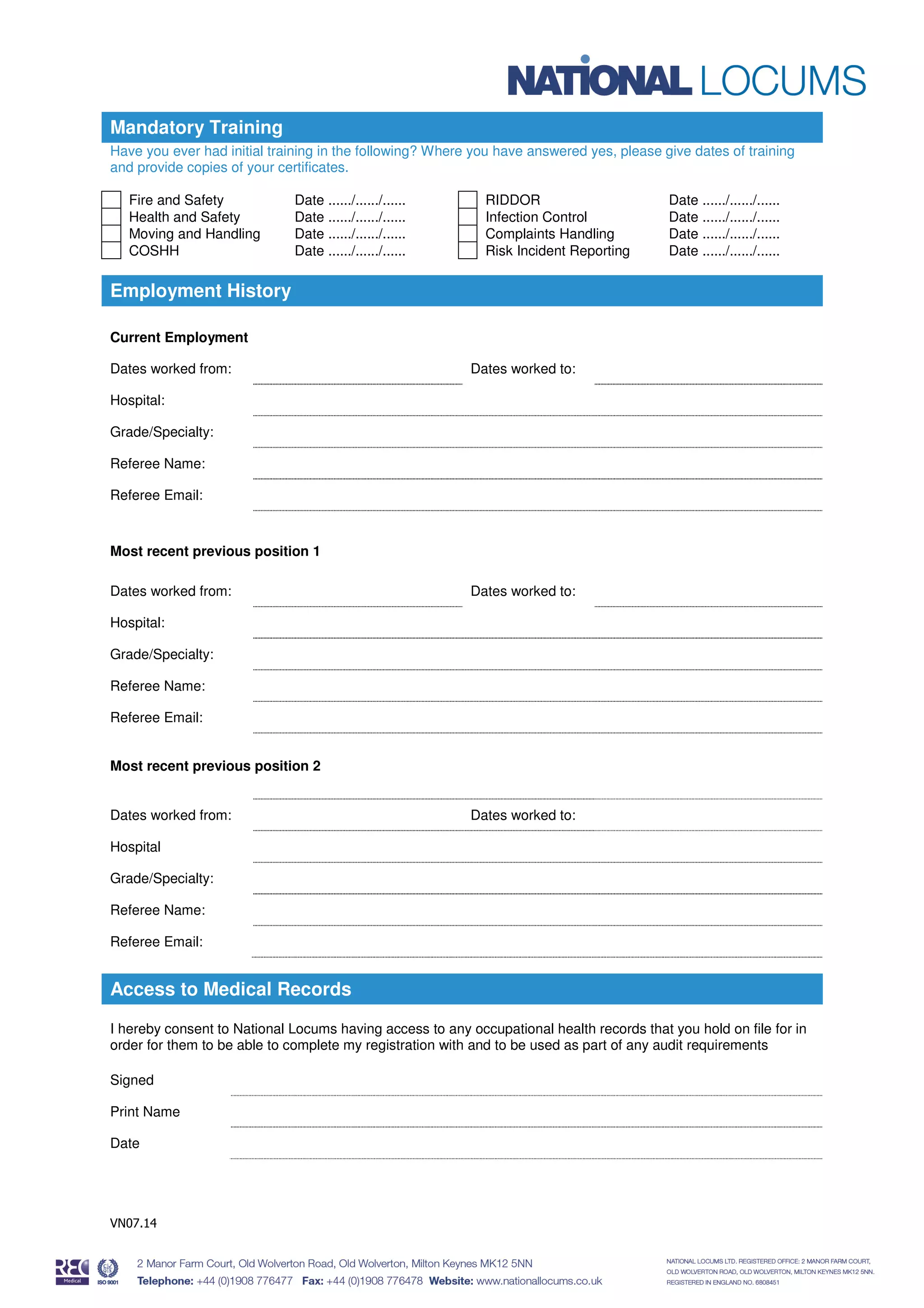 Nursing Registration Form | PDF