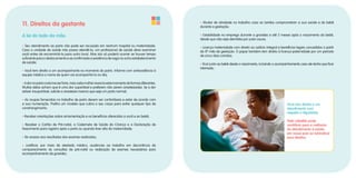 11. Direitos da gestante
A lei do lado da mãe.
• Seu atendimento ao parto não pode ser recusado em nenhum hospital ou maternidade.
Caso a unidade de saúde não possa atendê-la, um profissional de saúde deve examinar
você antes de encaminhá-la para outro local. Mas isto só poderá ocorrer se houver tempo
suficiente para o deslocamento e se confirmada a existência de vaga no outro estabelecimento
de saúde;
• Você tem direito a um acompanhante no momento do parto. Informe com antecedência à
equipe médica o nome de quem vai acompanhá-la no dia;
• Adornopartocostumaserforte,mascadamulhervivenciaestemomentodeformasdiferentes.
Muitas delas acham que é uma dor suportável e preferem não serem anestesiadas. Se a dor
estiver insuportável, solicite a anestesia mesmo que seja um parto normal;
• As roupas fornecidas no trabalho de parto devem ser confortáveis e estar de acordo com
a sua numeração. Prefira um modelo que cubra o seu corpo para evitar qualquer tipo de
constrangimento;
• Receber orientações sobre amamentação e os benefícios oferecidos a você e ao bebê;
• Receber o Cartão de Pré-natal, a Caderneta de Saúde da Criança e a Declaração de
Nascimento para registro após o parto ou quando tiver alta da maternidade;
• Ter acesso aos resultados dos exames realizados;
• Justificar, por meio de atestado médico, ausências ao trabalho em decorrência de
comparecimento às consultas de pré-natal ou realização de exames necessários para
acompanhamento da gravidez;
Você tem direito a um
atendimento com
respeito e dignidade.
Todo cidadão pode
contribuir para a melhoria
do atendimento à saúde
em nosso país ao reivindicar
seus direitos.
• Mudar de atividade no trabalho caso as tarefas comprometam a sua saúde e do bebê
durante a gestação;
• Estabilidade no emprego durante a gravidez e até 5 meses após o nascimento do bebê,
desde que não seja demitida por justa causa;
• Licença maternidade com direito ao salário integral e benefícios legais concedidos a partir
do 8º mês de gestação. O papai também tem direito à licença-paternidade por um período
de cinco dias corridos;
• Ficar junto ao bebê desde o nascimento, incluindo o acompanhamento caso ele tenha que ficar
internado;
 