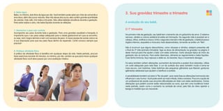 6. Beba água
Beba, no mínimo, dois litros de água por dia. Você também pode optar por chás de camomila e
erva doce, além dos sucos naturais. Mas não abuse dos sucos, eles contêm grande quantidade
de calorias. Evite café, chá mate e chá preto. Não utilize bebidas alcoólicas durante a gestação.
Para evitar enjôos e azia, não beba líquidos durante as refeições.
7. Mantenha o peso sob controle
Acompanhe seu peso durante toda a gestação. Para uma gravidez saudável e tranquila, é
importante que o seu peso esteja adequado para a idade gestacional em que se encontra,
ou seja, nem magra demais e nem com excesso de peso. A nossa equipe de saúde coloca-se
à sua disposição para que seu peso fique dentro do esperado. Conte conosco sempre que
precisar!
8. Pratique atividade física
A prática da atividade física é benéfica em qualquer etapa da vida. Neste período, procure
fazer exercícios durante 30 minutos, no mínimo, por dia. Lembre-se que para iniciar qualquer
atividade física você deve passar por uma avaliação médica.
3. Sua gravidez trimestre a trimestre
A evolução do seu bebê.
O 1º trimestre
No primeiro mês de gestação, seu bebê tem o tamanho de um grãozinho de arroz. O sistema
nervoso, cérebro e coluna vertebral já estão em formação. No segundo mês é possível ver a
cabeça, olhos, orelhas e a boca. Entre o segundo e terceiro mês de gestação, o bebê já possui
órgãos internos, esqueleto e músculos mais desenvolvidos, tornando-se então um “feto”.
Não é incomum que alguns desconfortos, como náuseas e vômitos, estejam presentes até
o final do 3º mês (primeiro trimestre). Siga as dicas de alimentação na gravidez na página 4
deste manual para lhe ajudar a lidar com estes sintomas. Outra situação típica do início da
gestação são as tonturas. Para evitar desmaios, alimente-se regularmente e beba líquidos.
Caso tenha tonturas, faça repouso e deite-se. Ao levantar, faça o movimento devagar.
Os seios também sofrem alterações, aumentam de tamanho e podem ficar doloridos. Utilize
um sutiã adequado para esta fase. A cor da auréola dos seios também muda e torna-se
mais escura, com bolinhas. Estas bolinhas são pequenas glândulas que liberam gorduras
(glândulas sebáceas) que ajudam a lubrificar a auréola.
A sensibilidade também vai estar à “flor da pele”, pois nesta fase as alterações hormonais vão
influenciar o seu humor. Você pode sentir-se mais irritada, triste e ansiosa. Procure a ajuda de
um profissional de saúde caso encontre dificuldades em lidar com estes sentimentos. Outras
alterações que podem ocorrer estão relacionadas ao sono, que tem uma incidência maior
neste período, assim como o aumento na vontade de urinar, pelo fato do útero apertar a
bexiga à medida que vai crescendo.
 