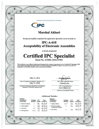 IPC certificate