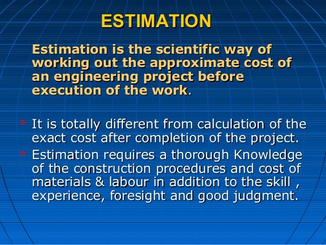 Estimation Power Point
