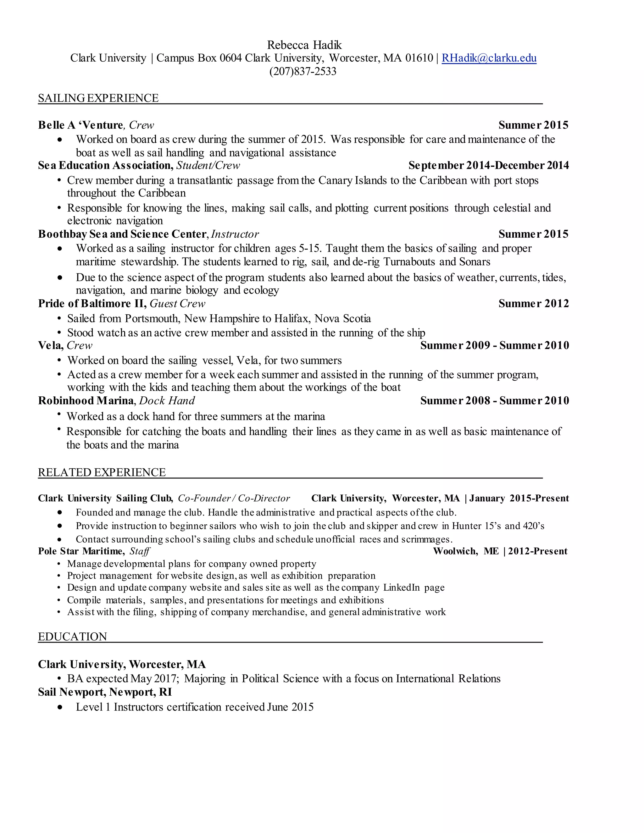 Resume Sailing PDF - Resume Sailing 1 2048 