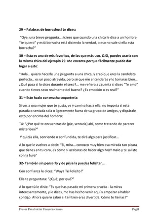 51 frases para iniciar conversaciones con mujeres | PDF