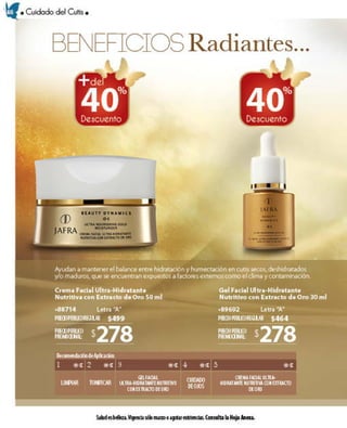 Jafra oportunidades Marzo