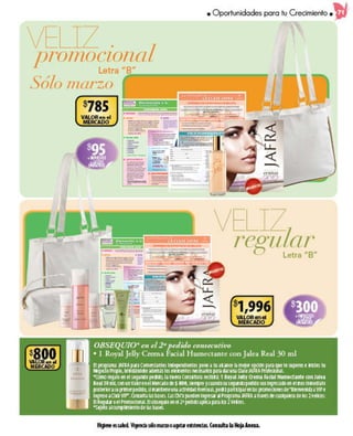 Jafra oportunidades Marzo