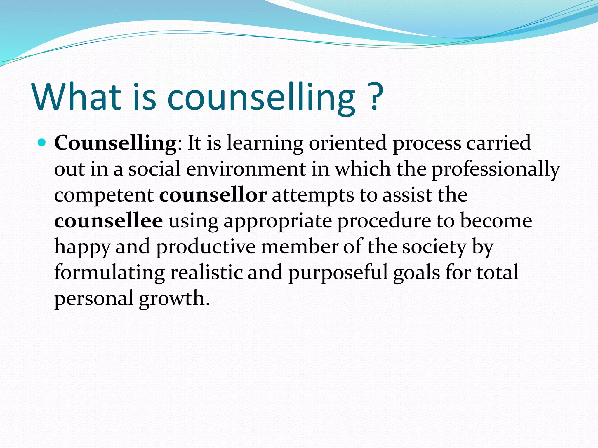 Counselling of Students After Reporting The Results | PPTX
