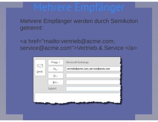 SharePoint Lektion #51: Der Mailto-Befehl