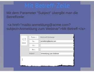SharePoint Lektion #51: Der Mailto-Befehl