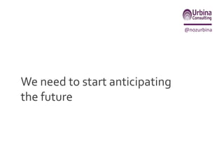 11
http://www.flickr.com/photos/simpleskye/9176010952
In an age of
constantly
accelerating
change, a
keep up
strategy is a
failure
strategy
 