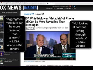 The public now touches
metadata every day
 