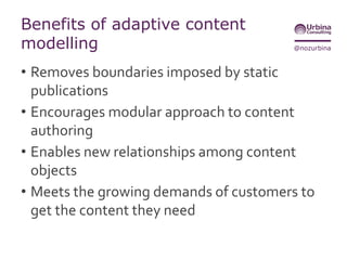 4D content / red thread
Marketing layer
???
Techcomm
Training overviews?
Support Knowledge?
New materials?
Social layer
Reuse where
possible, and link
with tagging,
relationships, CTAs.
 