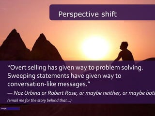 @nozurbinaStories Unaware
Recognize
Educate
Compare
Select
Configure
/ Train
Use
Support
Content
Models
Outputs
Users
Scenarios
Map your various
assets to the
stages of your
relationships
Article: bit.ly/ac-how2
 