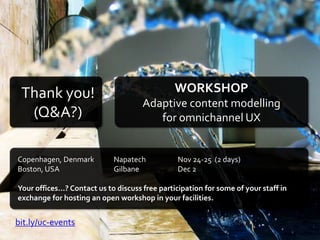 Structural
semantic model
of “store”
content type
Create
Semantically
structured
content
instance
“Store”
instance
Transform
Map model to
Schema.org
metadata
Store.html
Specific
answer
Index
(Engine)
Your tools or
3rd Party, e.g.
Google
Persistent
metadata!
 