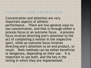 Sports Psychology Exercises for Concentration and Focus