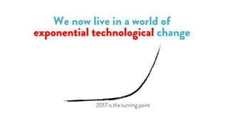 #20thoughts
We now live in a world of
exponential technological change
2017 is the turning point
 