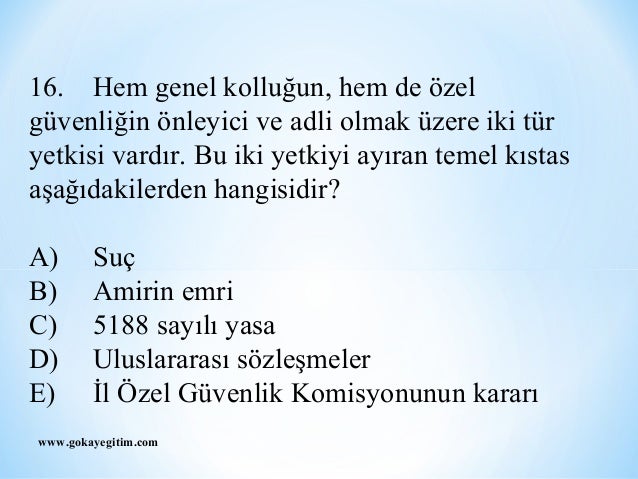 52.dönem özel güvenlik sınav soru ve cevapları