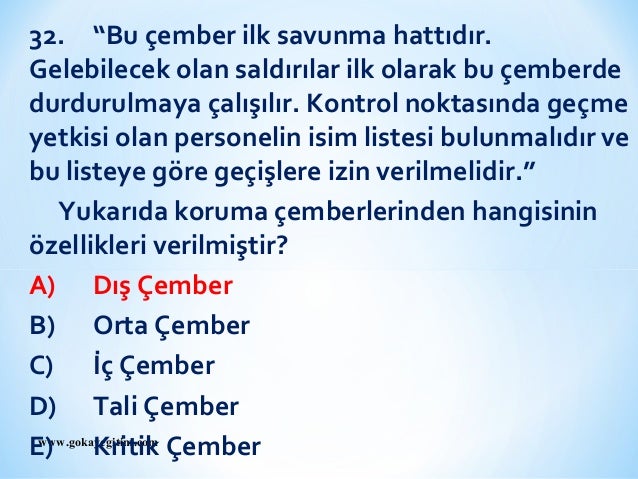 52.dönem özel güvenlik sınav soru ve cevapları