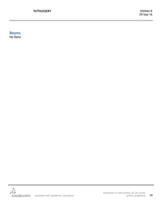 PUTHUSSERY VISHNU R
29-Sep-16
Analyzed with SolidWorks Simulation
Simulation of new profile_52.3m_three
points_unsplitted 10
Beams
No Data
 