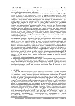 Language learning strategies in relation to advanced Chinese vocabulary ...