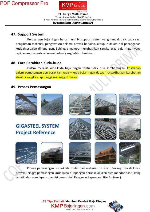 52 Tips Terbaik Membeli Produk Baja Ringan