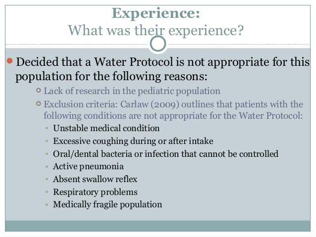 Frazier Water Protocol Final Revision