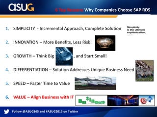 RDS Supporting SAP HANA | PPTX