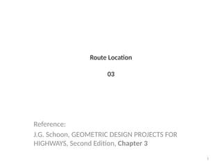 Comprehensive Guide to Highway Route Location and Geometric Design ...