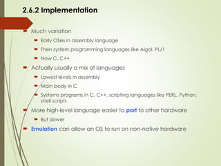 operating system structure part-ii for system calls | PPT